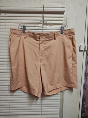 Pro Tour Men's Flat Front Peach Shorts - Classic Casual Style